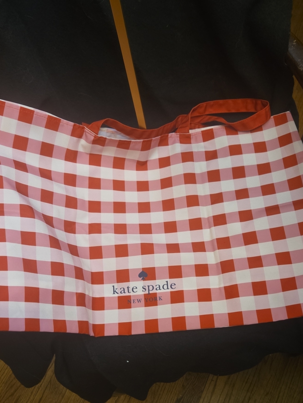 kate spade Red and White Gingham Tote Bag